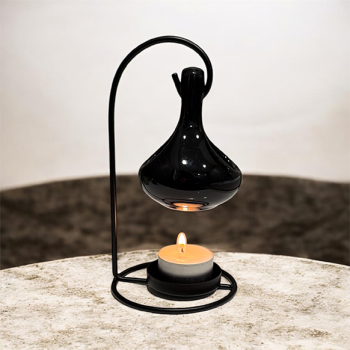 Wax Melt Burner - Hanging Black Pot