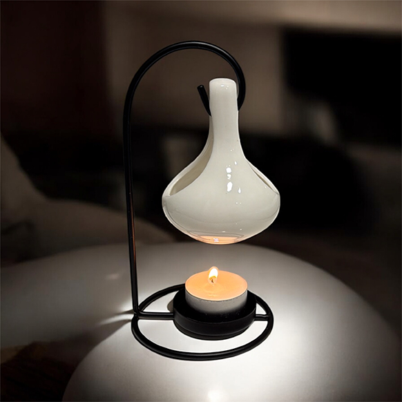 Wax Melt Burner - Hanging White Pot